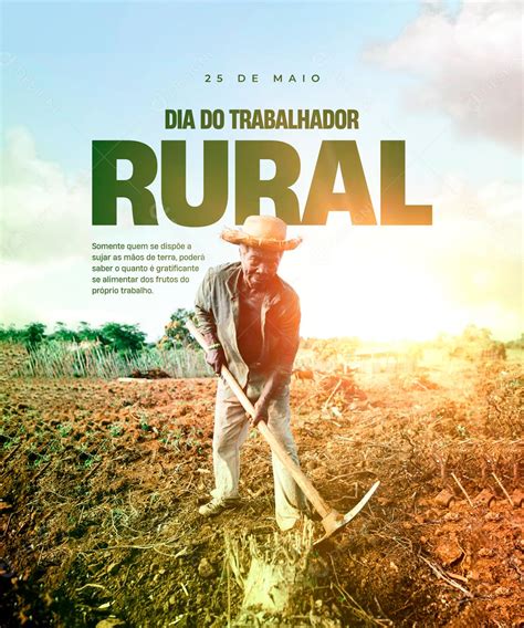 Dia Do Trabalhador Rural 25 De Maio Social Media PSD Editável download