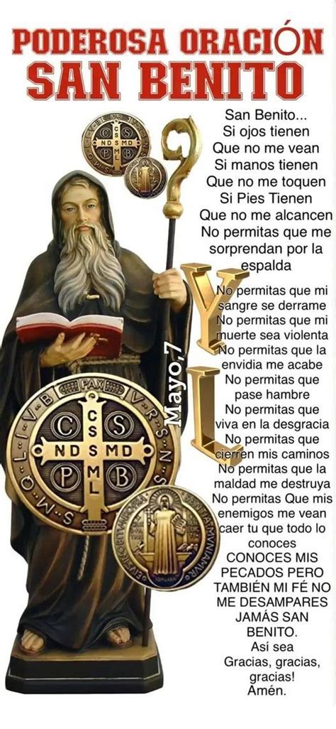 Oración a San Benito si ojos tienen que no me vean 13Lunas