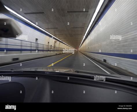 Inside the tunnel of the Chesapeake Bay Bridge Tunnel Stock Photo - Alamy