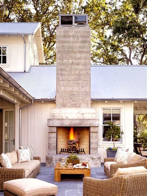 27 Cozy Patio Designs with Fireplaces [Various Fireplace Types & Material]