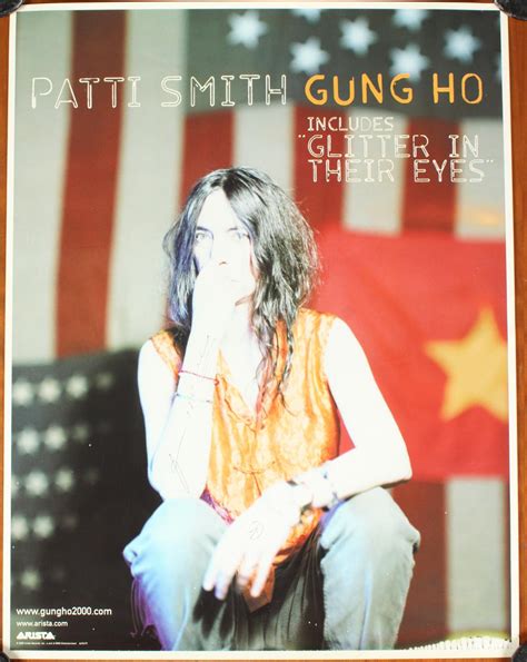Lot Patti Smith Signed Gung Ho Promo Poster