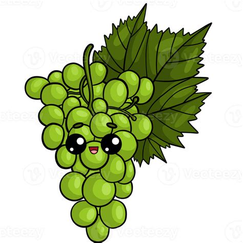 Cute Green Grapes Character 48847297 Png