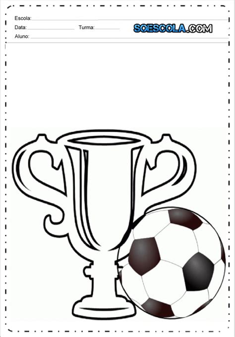 Desenhos para Colorir Troféu e Bola Educação e Transformação