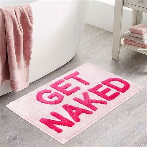 Amazon Zeeinx Get Naked Bath Mat Cute Bathroom Rugs Non Slip Microfiber Bath Rugs Funny