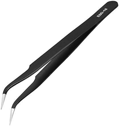 Amazon Uxcell ESD 13 Tweezers Anti Static Stainless Steel Non