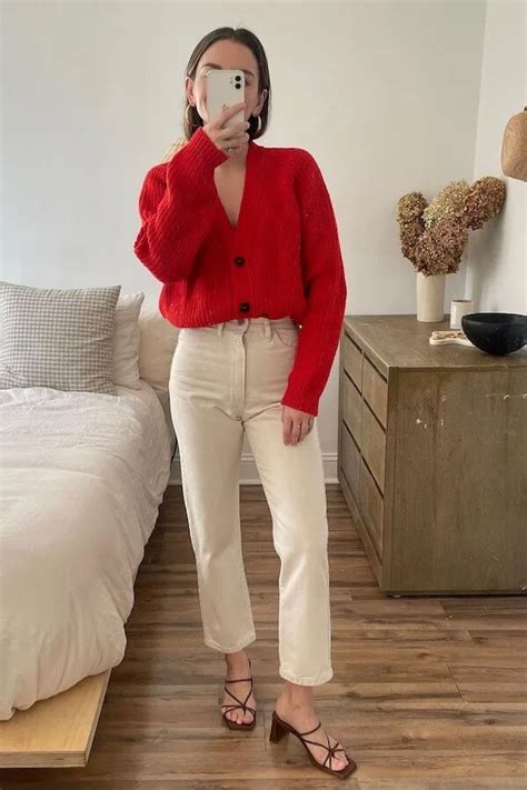 40 Stylish Red Sweater Outfit Ideas 2024 For Holiday Date Night