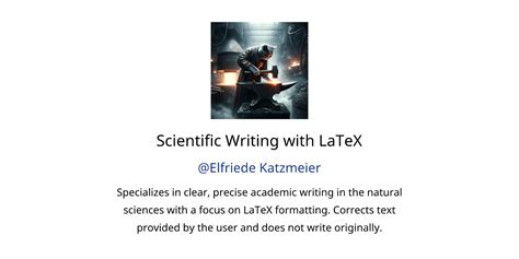 Scientific Writing With Latex Gpts Features And Functions Examples And