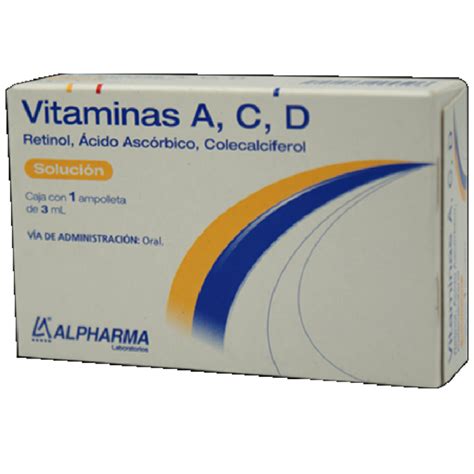 VITAMINAS A C D 7800UI 600MG 1200UI 3ML ING C 1 ALP