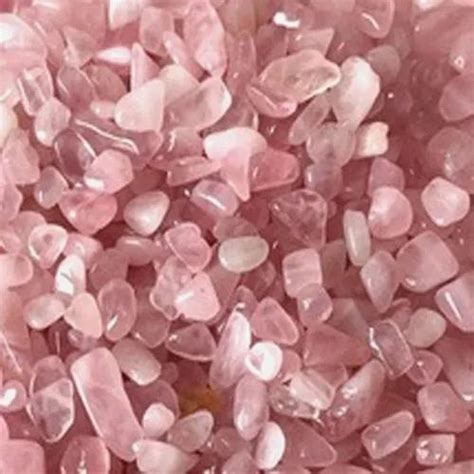 Pink Natural Rose Quartz Chips For Healing Packaging Size Safe