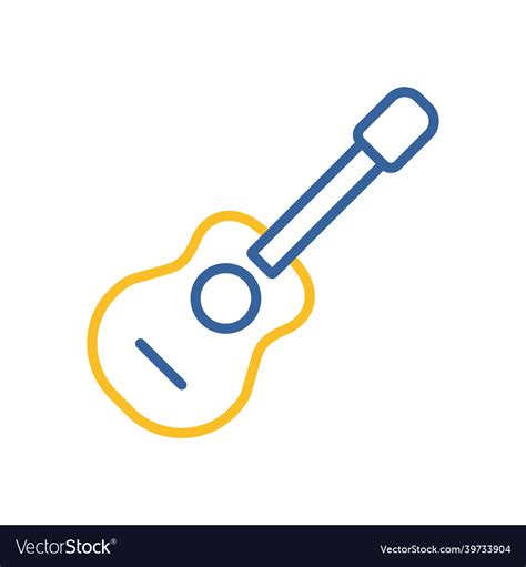 Classical Acoustic Guitar Icon Musical Sign Vector Image