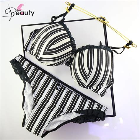 Women S Underwear Set Lace Sexy Bra Set Lingerie Striped Sets Of