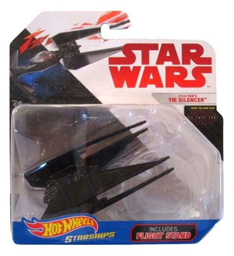 Star Wars Hot Wheels Starships Kylo Rens Tie Silencer Die Cast