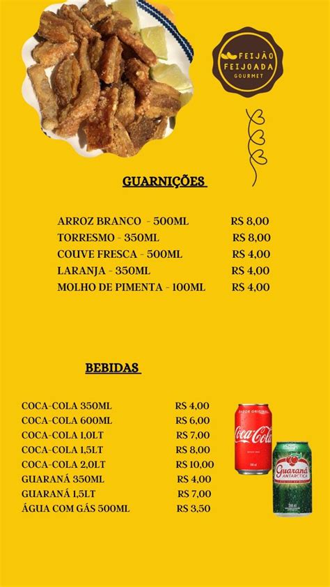 Menu em Feijão Feijoada Gourmet restaurante Goiânia