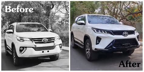 Pre Facelift Toyota Fortuner In India Modified Into 2021 Fortuner Legender