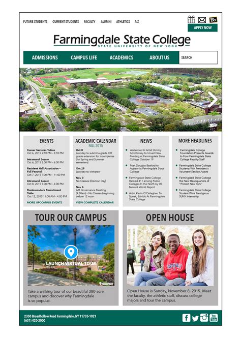 Farmingdale State College Redesign on Behance