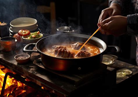 Premium Ai Image A Oxtail Soup Cooking Class In Action