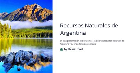 Recursos Naturales De Argentina