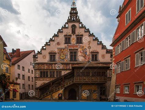 Old Town Hall of the City of Lindau at the Lake Constance or Bodensee ...