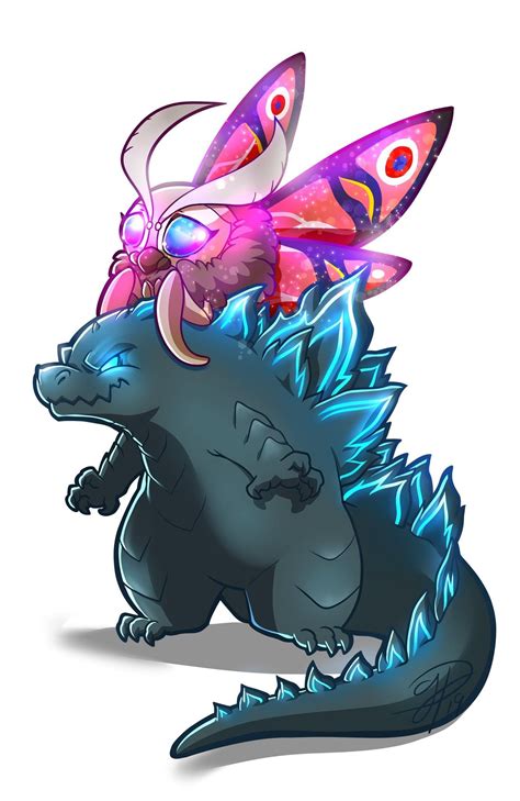 Godzilla X Mothra Fan Art