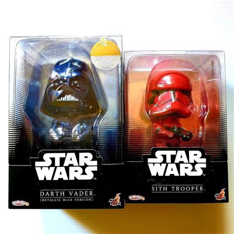 MISB Hot Toys Cosbaby Darth Vader Metallic Blue Version Sith Trooper Star Wars The Rise Of