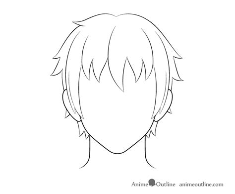 How to Draw Anime Male Hair Step by Step - AnimeOutline