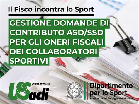 Gestione Domande Di Contributo Per ASD SSD Per Gli Oneri Previdenziali