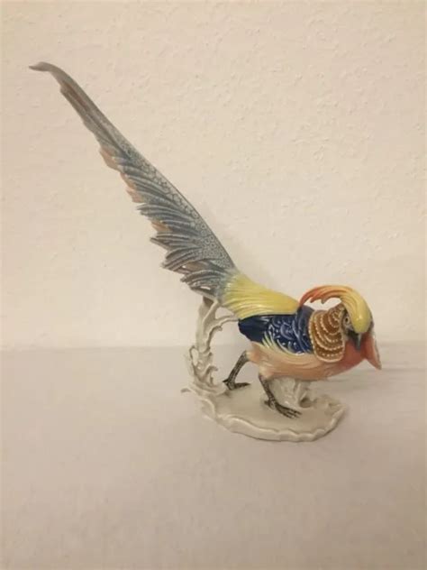 Karl Ens Volkstedt Porzellanfigur Goldfasan Fasan Vogel Kunstfigur