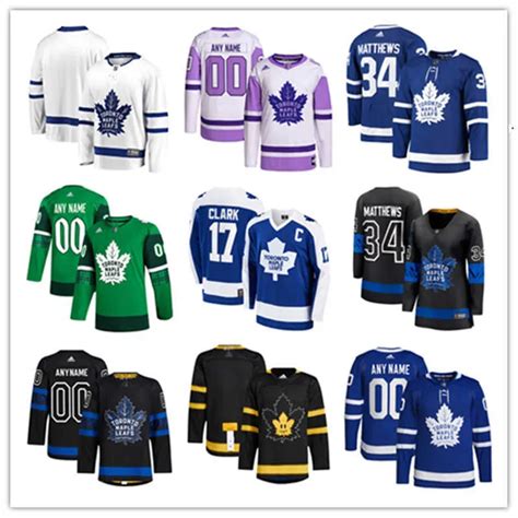 Toronto Maple Custom Leafs Hockey Jerseys 17 Wendel Clark 13 Mats ...