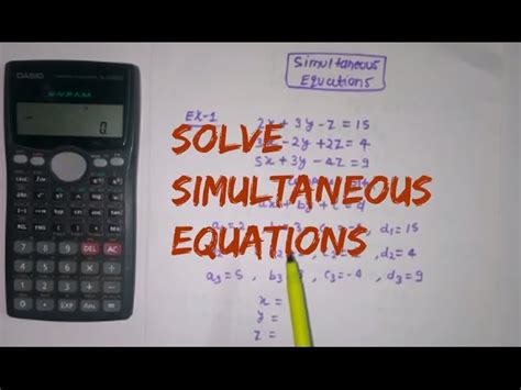 How To Solve Simultaneous Equations Using Casio Calculator Tessshebaylo