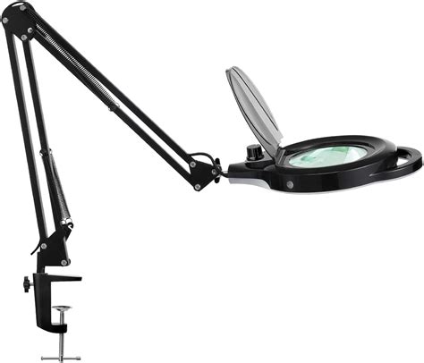 Lelinta Magnifying Glass Led Lamp Lighted Magnifier With Stand And Clamp For Desk Sewing Bright