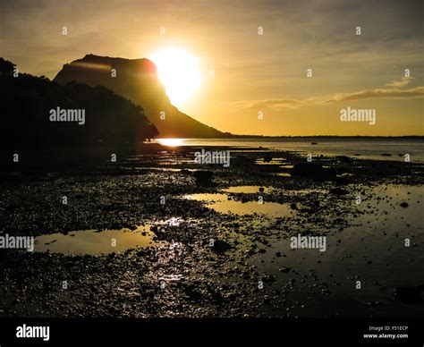 Mauritius at sunset Stock Photo - Alamy