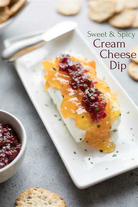 Sweet And Spicy Cream Cheese Dip Two Healthy Kitchens