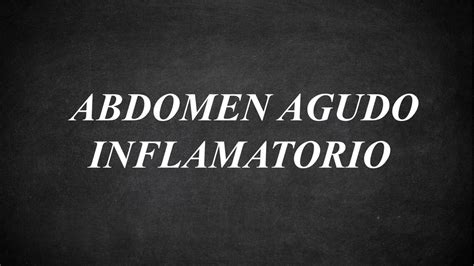 ABDOMEN AGUDO INFLAMATORIO Escuela Medica UDocz