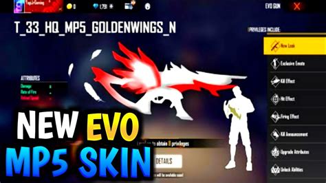 New Evo MP5 Free Fire Evo MP5 Gun Skin Free Fire New Evo Guns