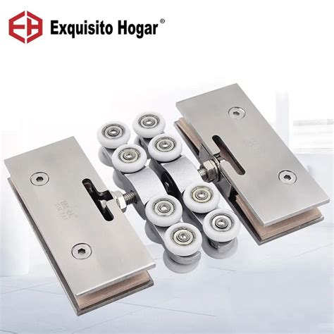 Rueda colgante de cepillo de níquel para puerta corredera polea