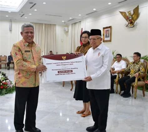 Kubu Raya Dapat Insentif Stunting Rp6 6 Miliar Ma Ruf Amin Tingkatkan