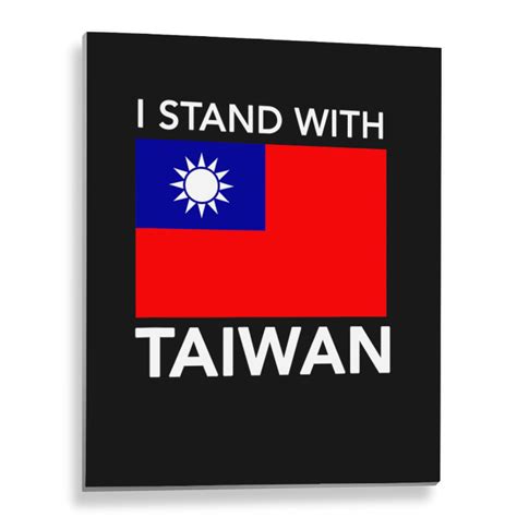 I Love Taiwan Flag Taiwanese Pride I Stand With Taiwan Shirt Metal Print Vertical By Victorcruz