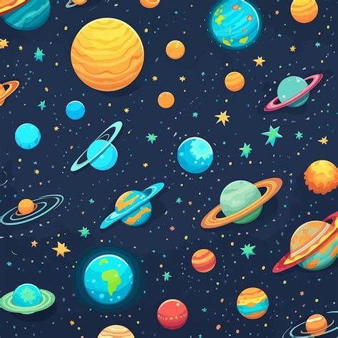 Premium Vector Cartoon Galaxy Background