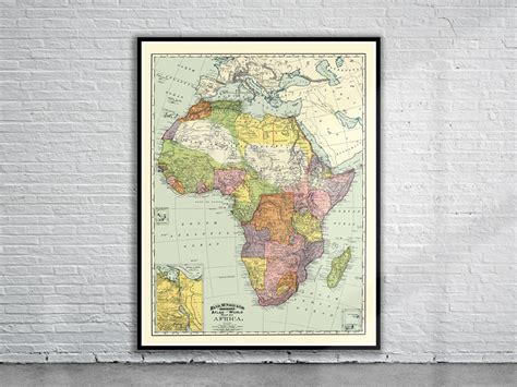 Vintage Map Of Africa 1897