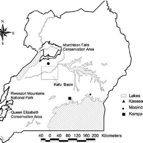 Map Of Uganda Showing Study Sites Kampala Masindi Fort Portal And