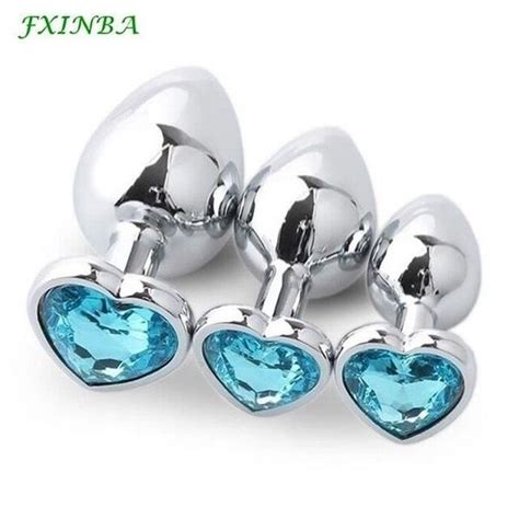 Plug Size Sml Light Blue Godemichet Anal En Acier Inoxydable Pour Femme Et Homme Grand