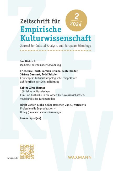 Spiel en Zeitschrift für Empirische Kulturwissenschaft