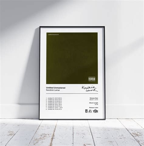Kendrick Lamar Poster Untitled Unmastered Album Cover Poster Print