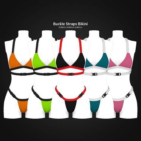 Купальник Buckle Straps Bikini скачать для Симс 4