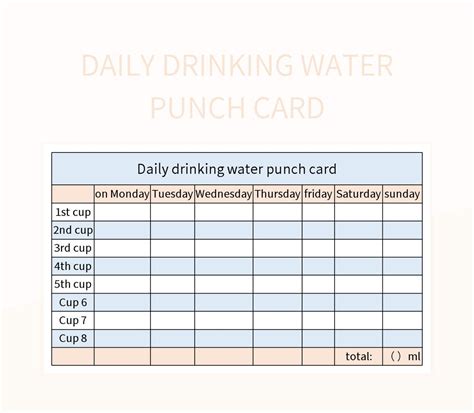 drinking water templates  google sheets  microsoft excel