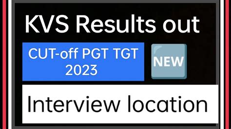 Kvs Results Out Kvs Results 2023 Declare Kvs 2023 24 Cut Off PGT TGT