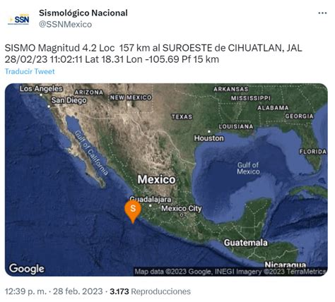 Temblor Hoy 28 De Febrero ¿de Cuánto Fue El Sismo De Hoy En México Según Ssn Terremoto