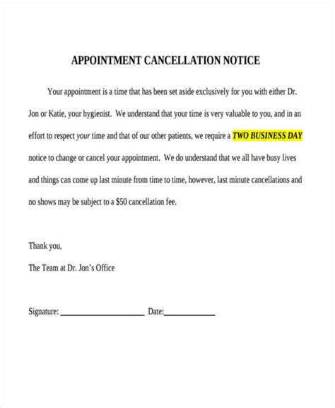 Cancellation Notice 8 Examples Format How To Write Pdf