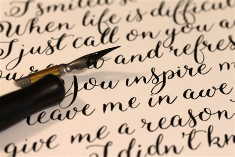 Modern Calligraphy With Pointedpen Moderne Kalligrafie Mit Der