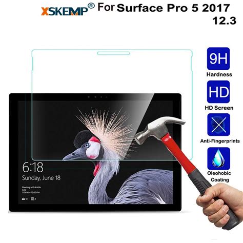 XSKEMP Tempered Glass Tablet Screen Protector For Microsoft Surface Pro